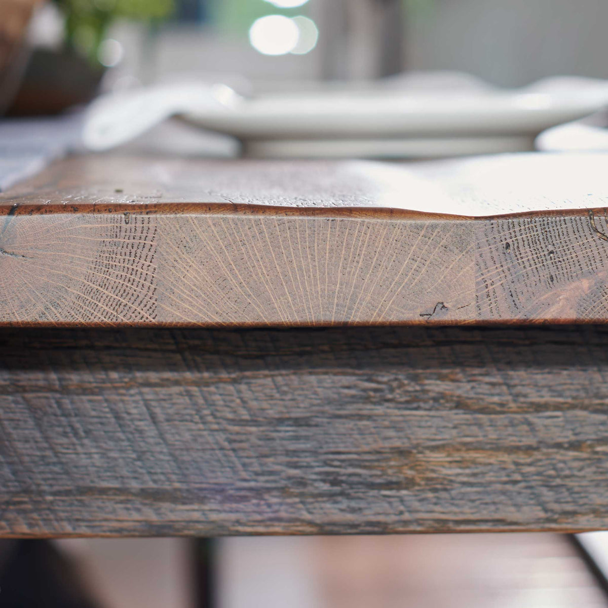 Amish Redland Rustic Barnwood Extendable Top Table
