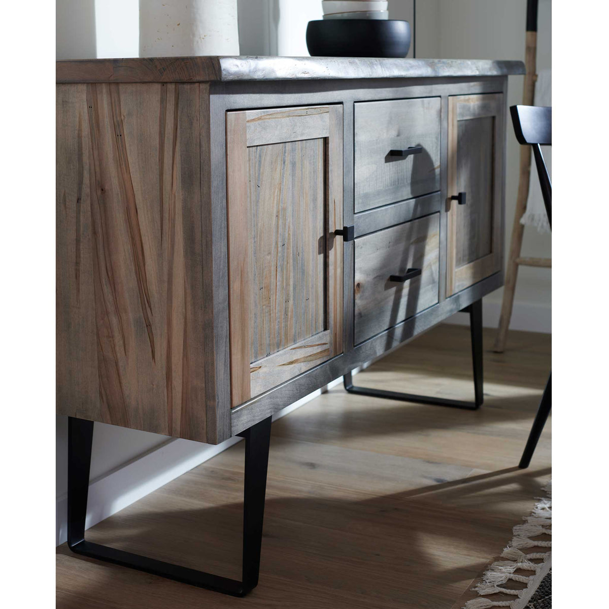 Amish Tenterden Server with Live Edge Top
