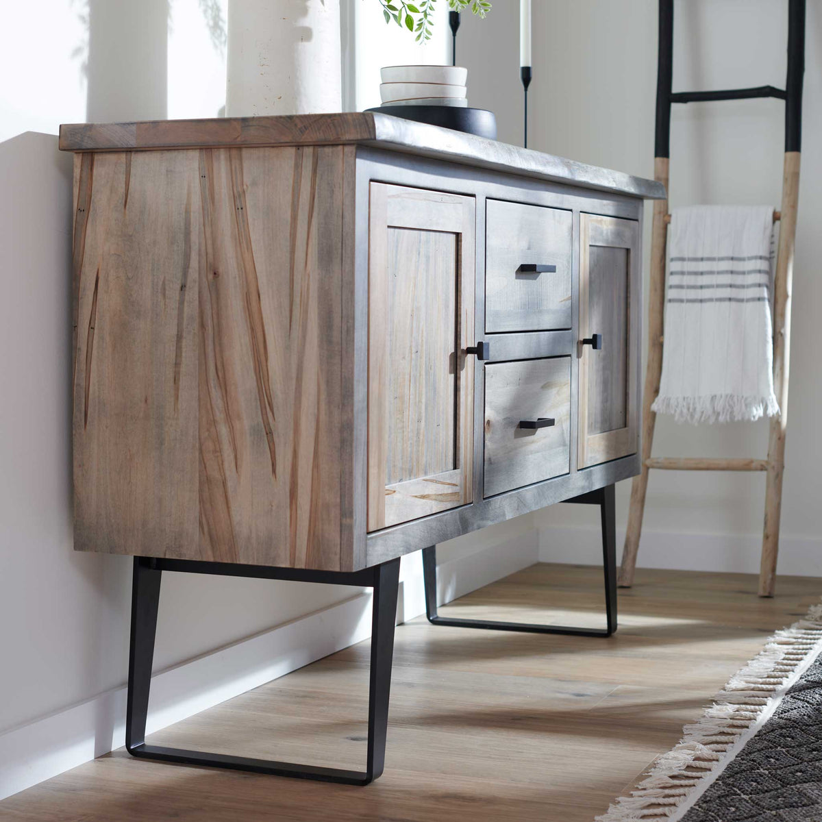 Amish Tenterden Server with Live Edge Top