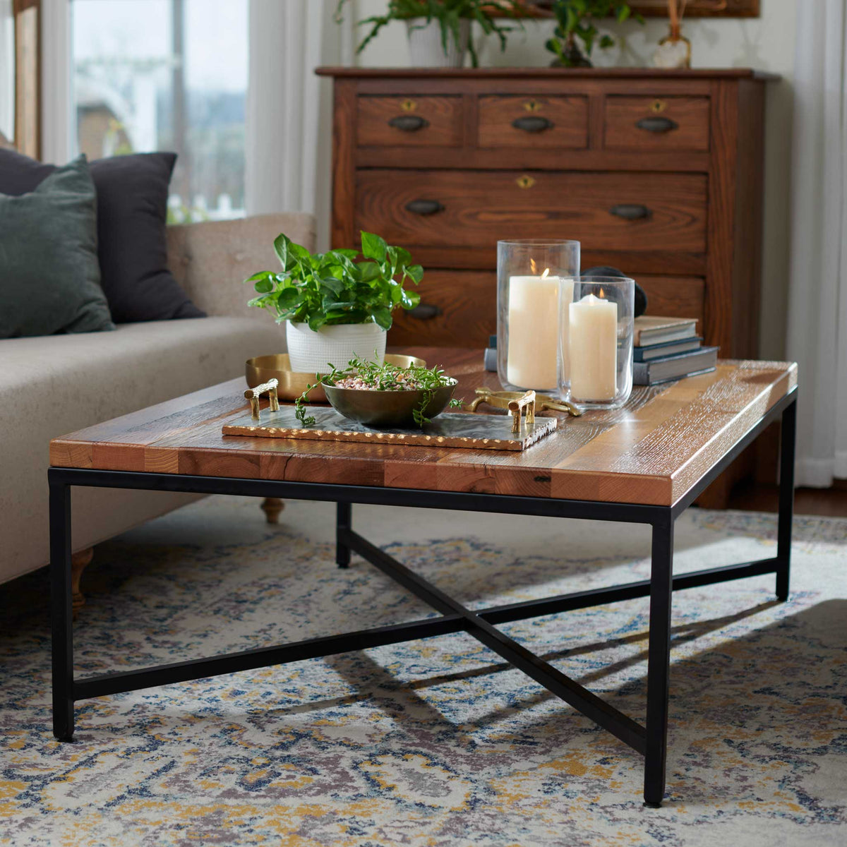 Amish Flagstaff Rustic Barnwood Coffee Table