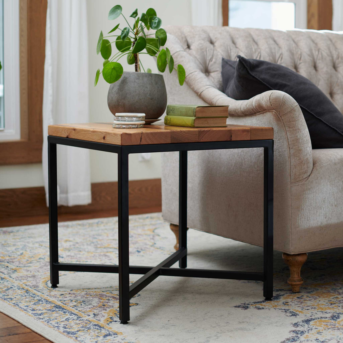 Amish Flagstaff Rustic Barnwood End Table