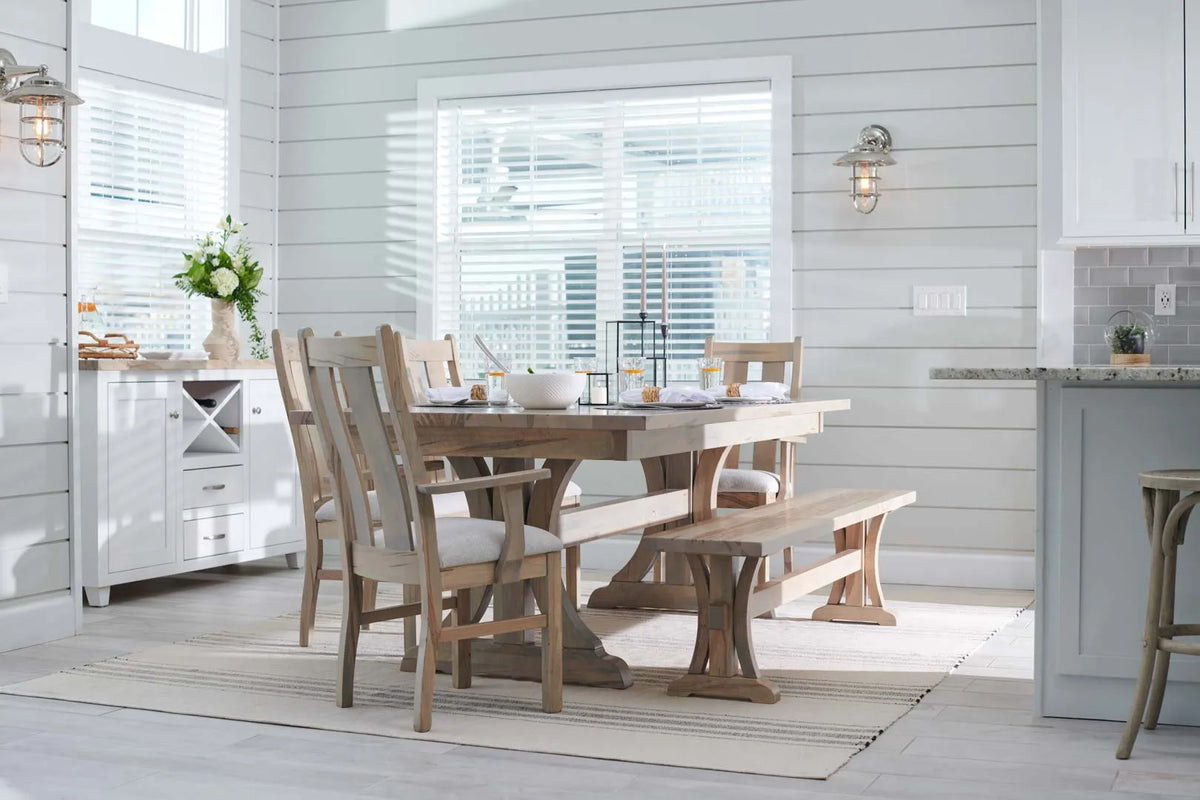 Amish Woodstock Rustic Barnwood 8pc Dining Set