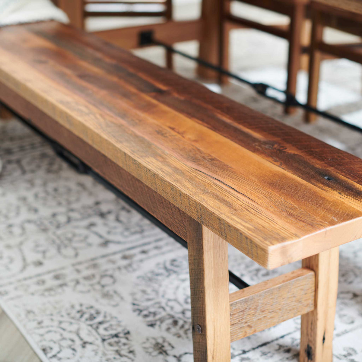 Amish Lakewood Rustic Barnwood Bench