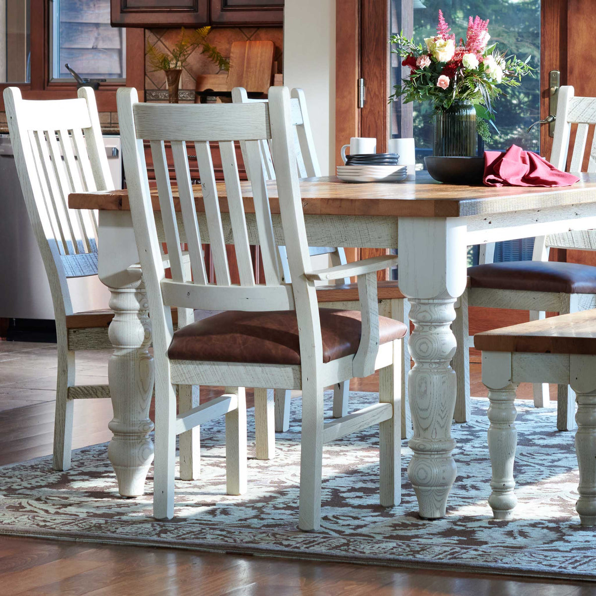 Amish Strasburg Rustic Barnwood Arm Chair