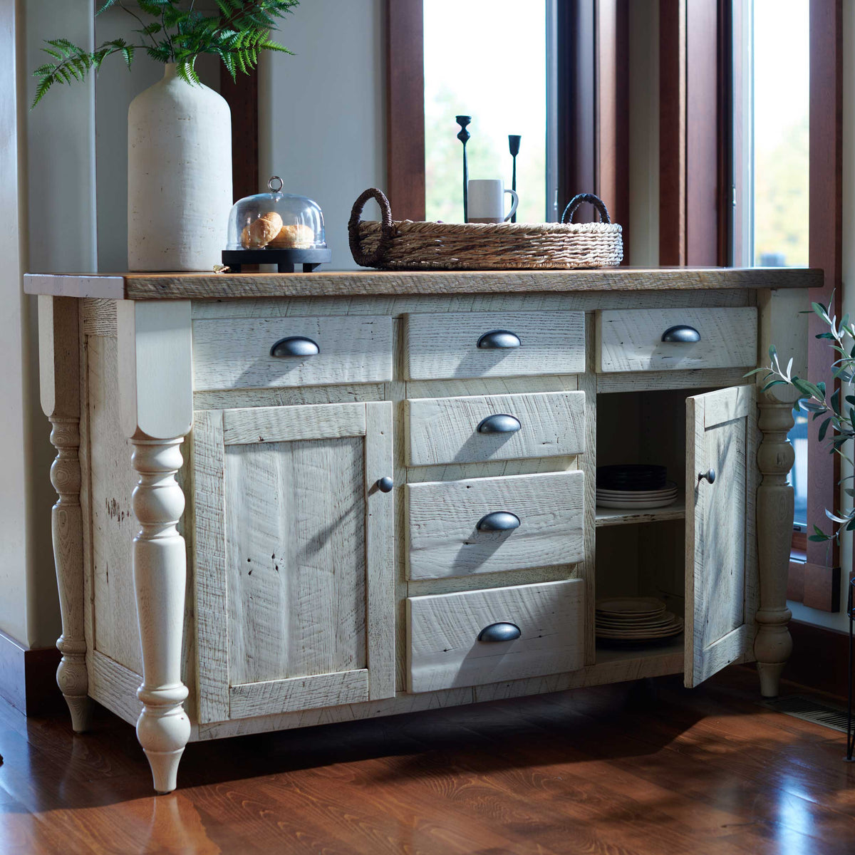 Amish Strasburg Rustic Barnwood Server