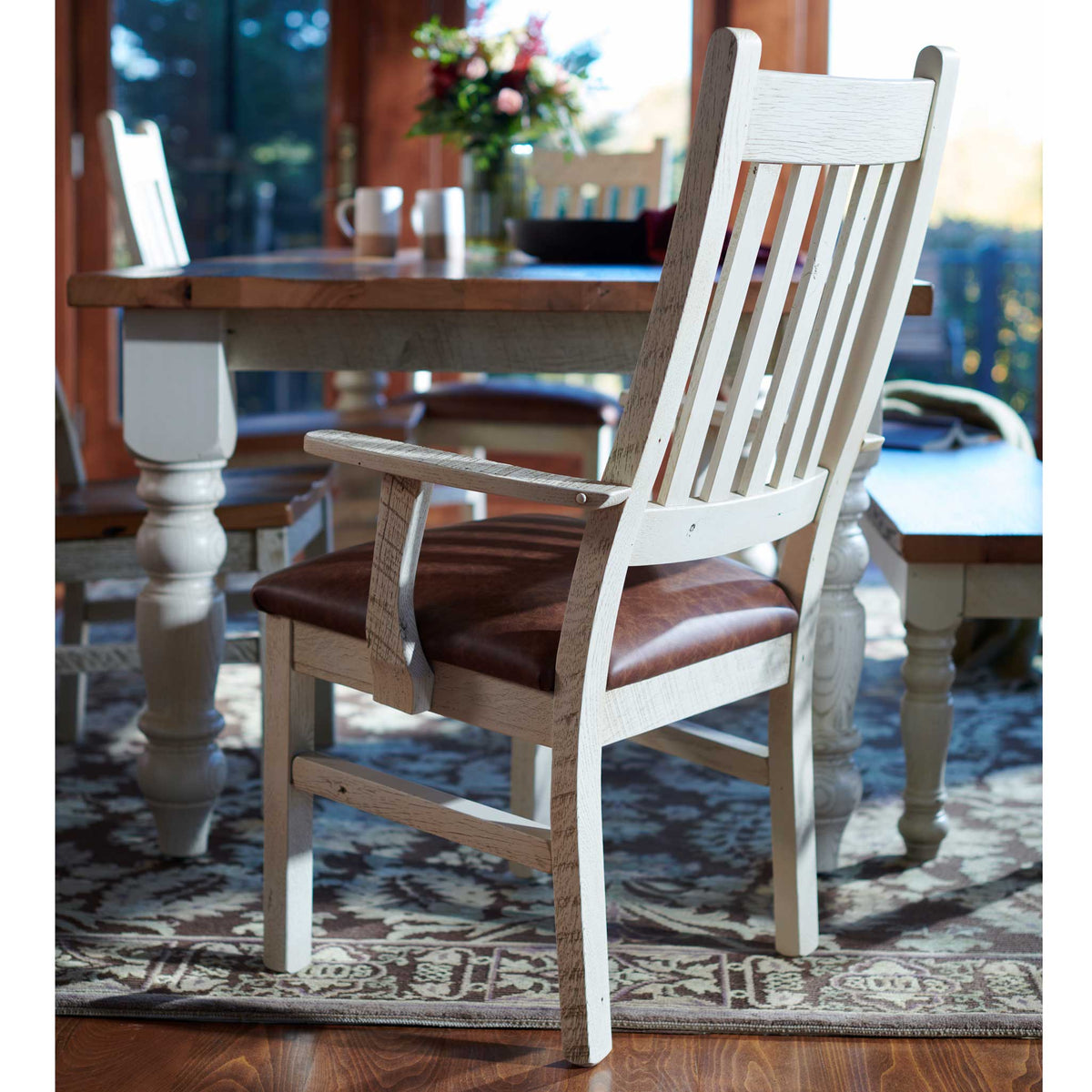 Amish Strasburg Rustic Barnwood Arm Chair