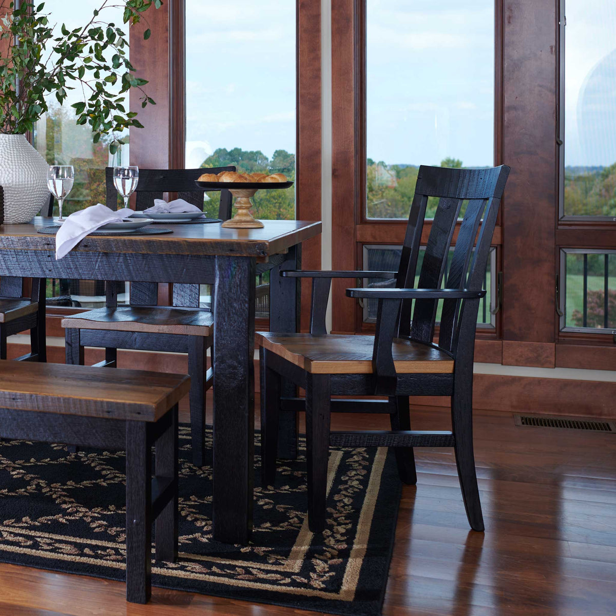 Amish Havelock Rustic Barnwood Arm Chair
