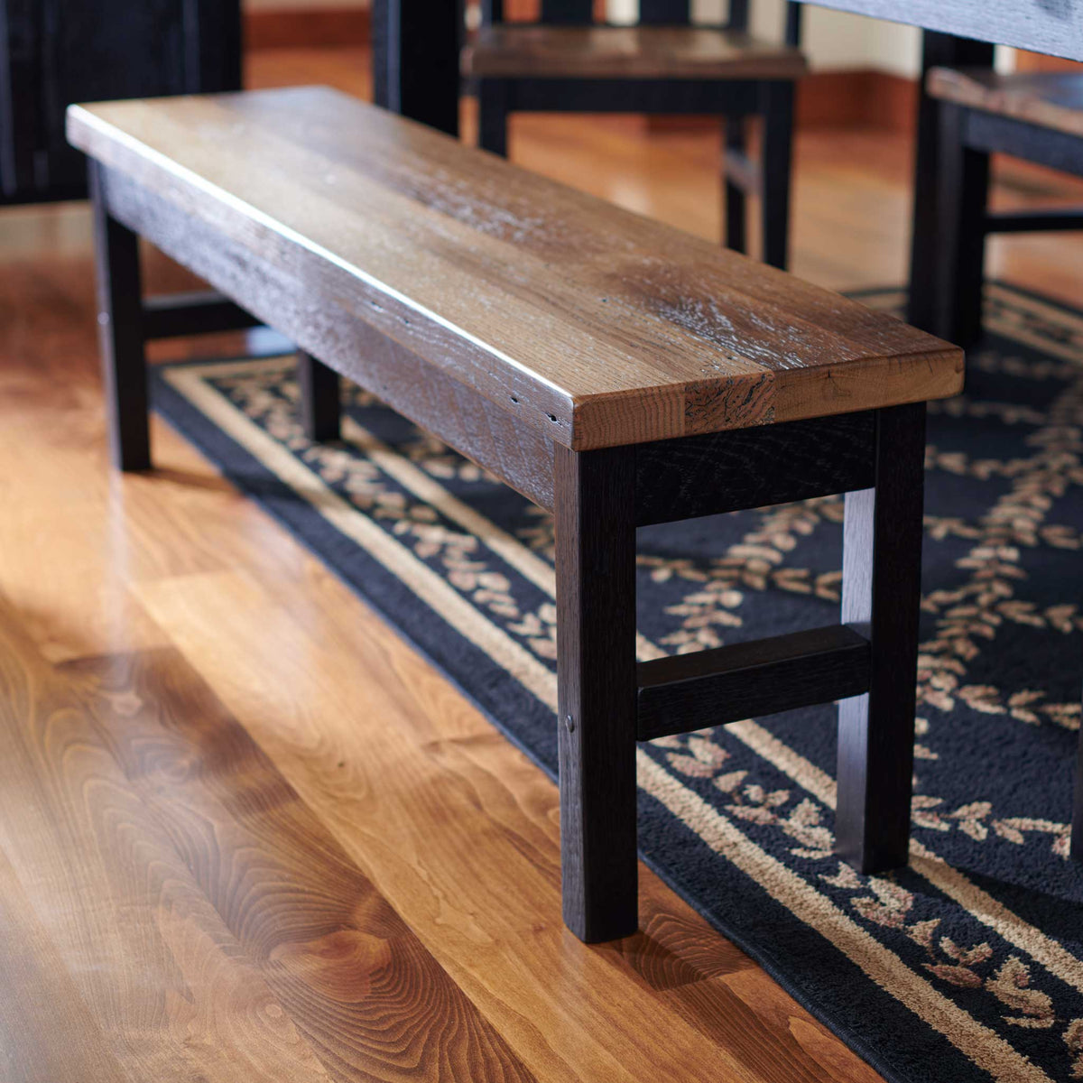 Amish Malone Rustic Barnwood Bench