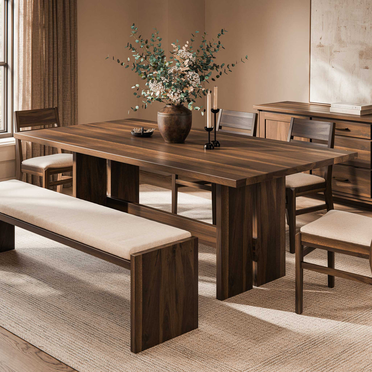 Amish Appleby Rustic Barnwood Solid Top Table
