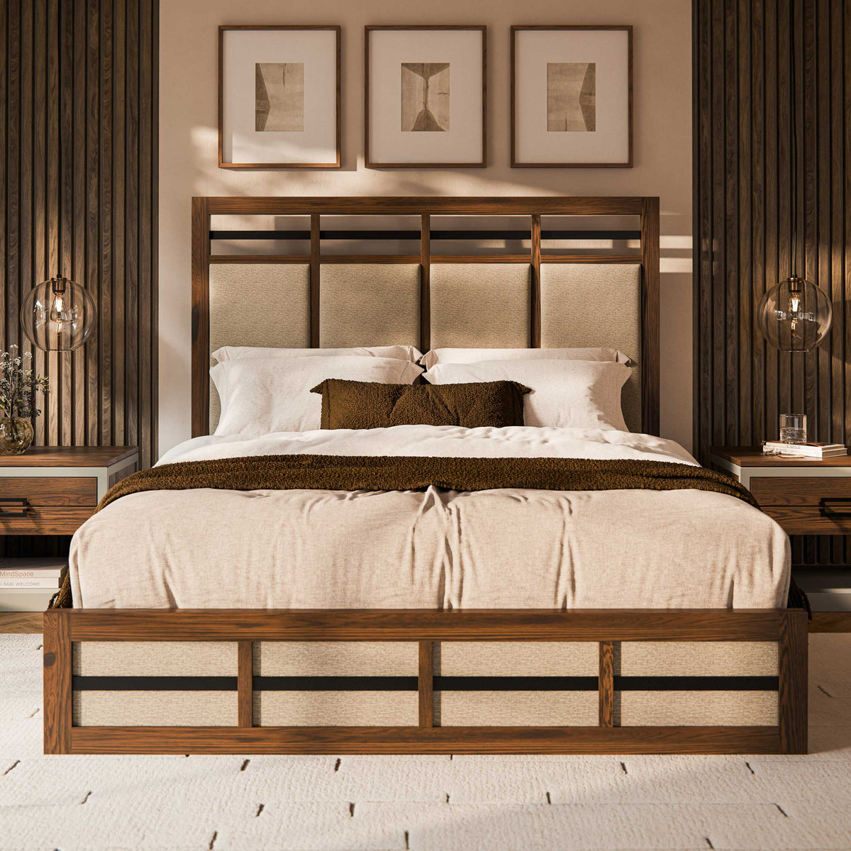 Amish Siesta Key Bed Upholstered Panel