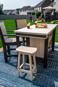 Amish Coastal Modern Patio Barstool lifestyle photo