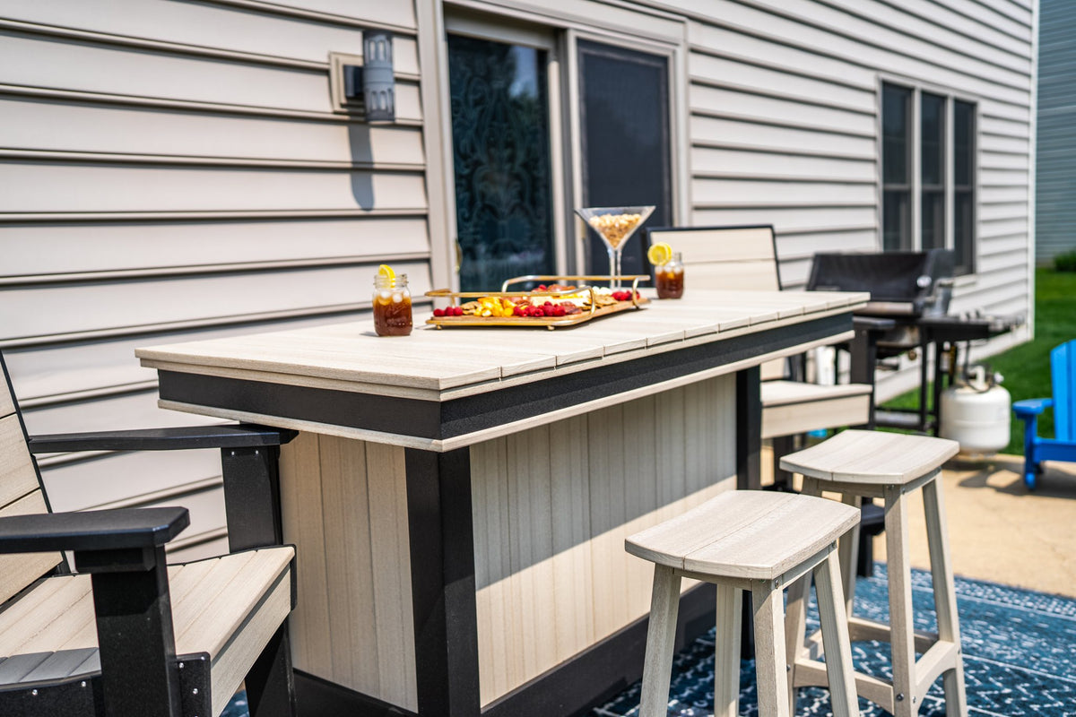 Amish Coastal Modern Patio Barstool lifestyle photo