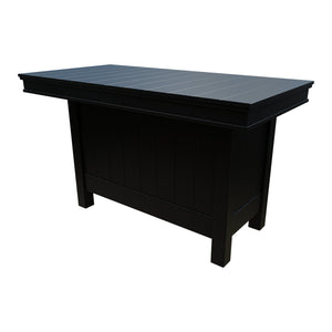 Amish Coastal Modern 3' x 6' Outdoor Bar Table in Black