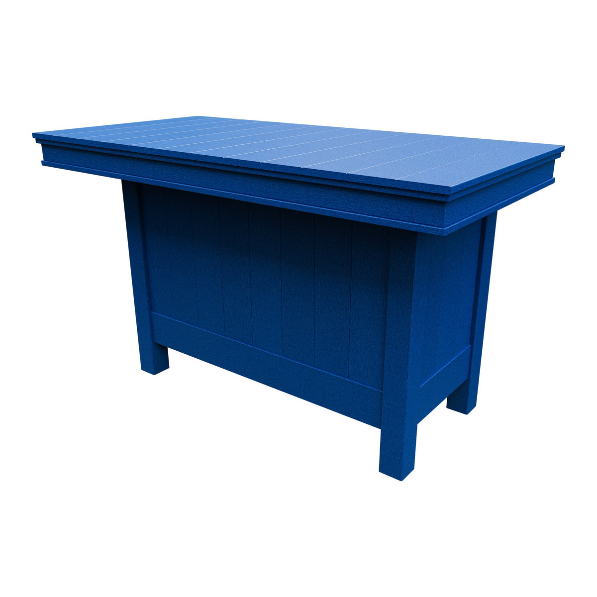 Amish Coastal Modern 3' x 6' Outdoor Bar Table in Blue