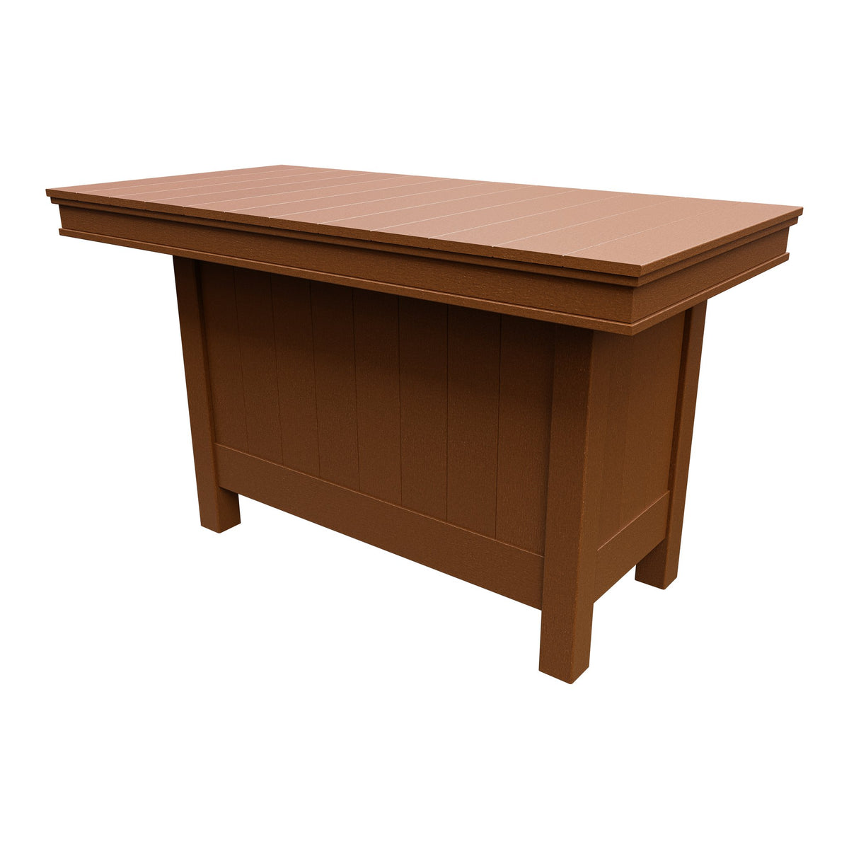 Amish Coastal Modern 3' x 6' Outdoor Bar Table in Cedar