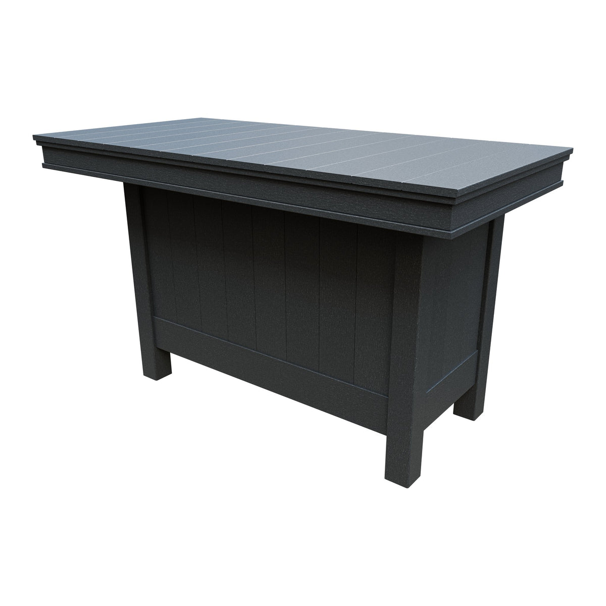Amish Coastal Modern 3' x 6' Outdoor Bar Table in Gray