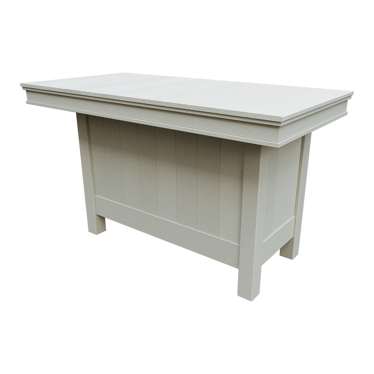 Amish Coastal Modern 3' x 6' Outdoor Bar Table in Ivory