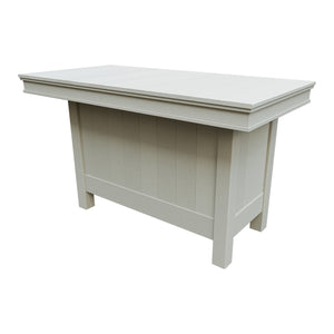 Amish Coastal Modern 3' x 6' Outdoor Bar Table in Ivory