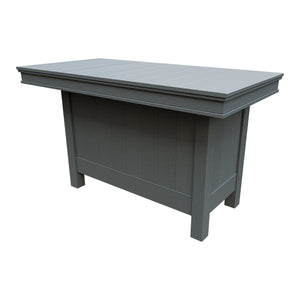 Amish Coastal Modern 3' x 6' Outdoor Bar Table in Light Gray