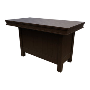 Amish Coastal Modern 3' x 6' Outdoor Bar Table in Milwaukee Brown