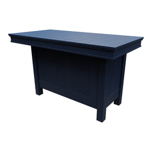 Amish Coastal Modern 3' x 6' Outdoor Bar Table in Patriot Blue