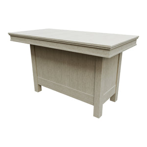 Amish Coastal Modern 3' x 6' Outdoor Bar Table in Seashell