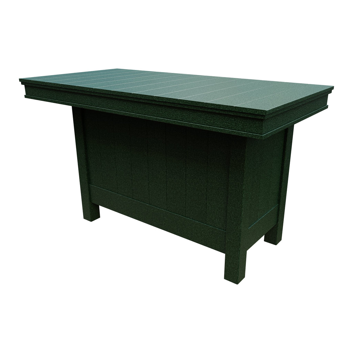 Amish Coastal Modern 3' x 6' Outdoor Bar Table in Turf Green