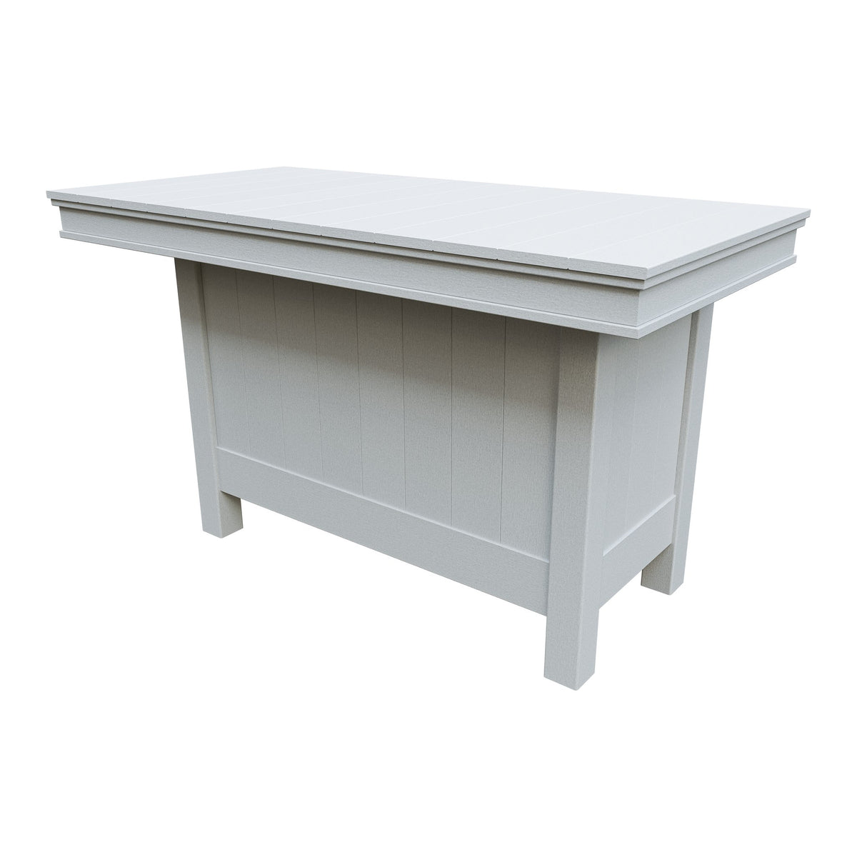 Amish Coastal Modern 3' x 6' Outdoor Bar Table in Bright White
