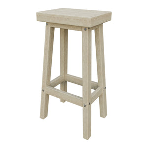 Amish Coastal Modern Patio Barstool in Birchwood