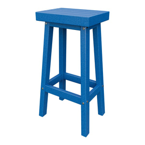 Amish Coastal Modern Patio Barstool in Blue