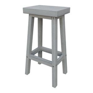 Amish Coastal Modern Patio Barstool in Driftwood Gray