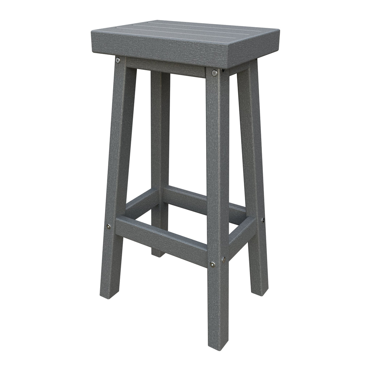 Amish Coastal Modern Patio Barstool in Gray