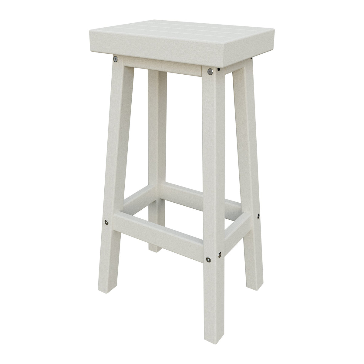 Amish Coastal Modern Patio Barstool in Ivory