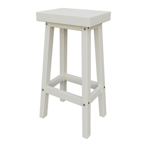 Amish Coastal Modern Patio Barstool in Ivory