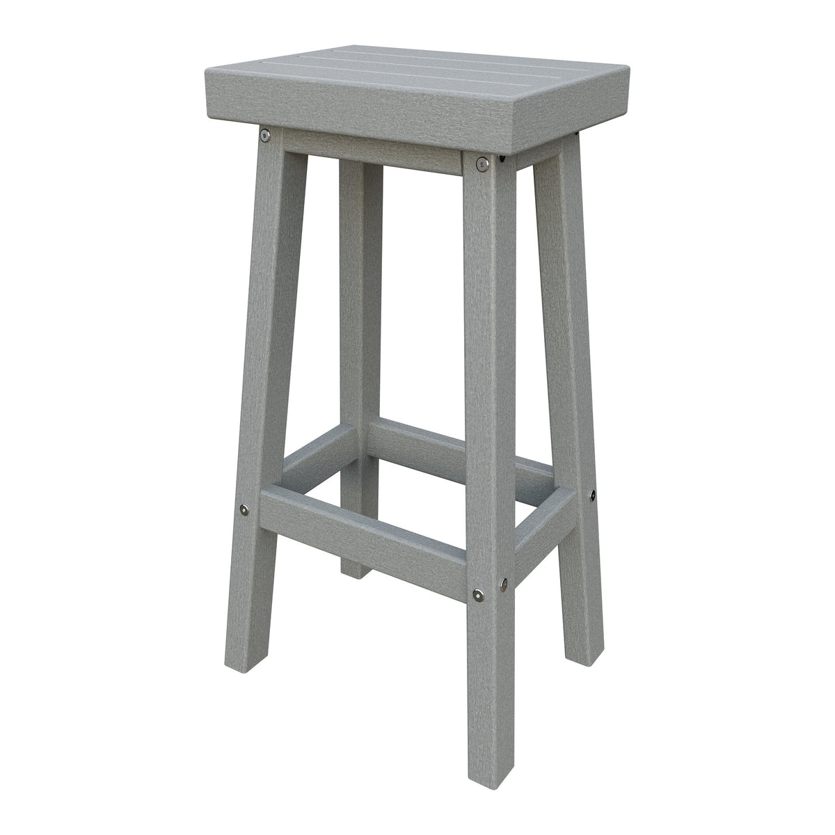 Amish Coastal Modern Patio Barstool in Light Gray