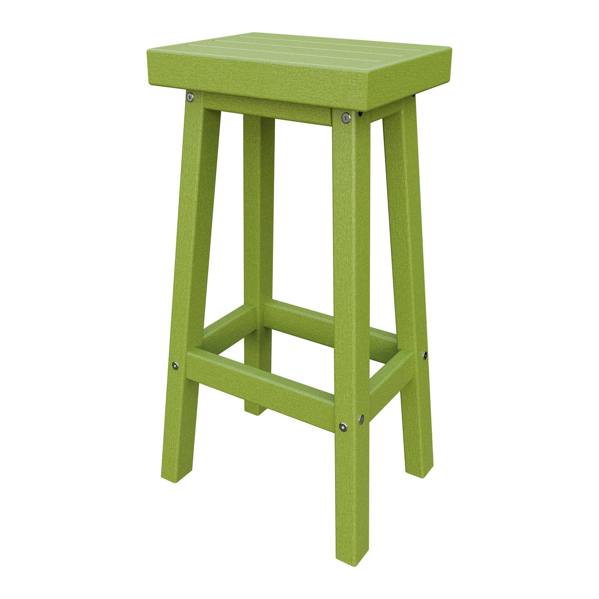 Amish Coastal Modern Patio Barstool in Tropical Lime Green