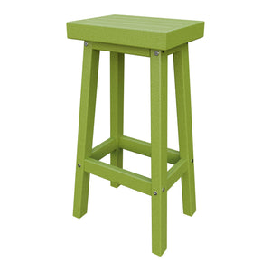 Amish Coastal Modern Patio Barstool in Tropical Lime Green