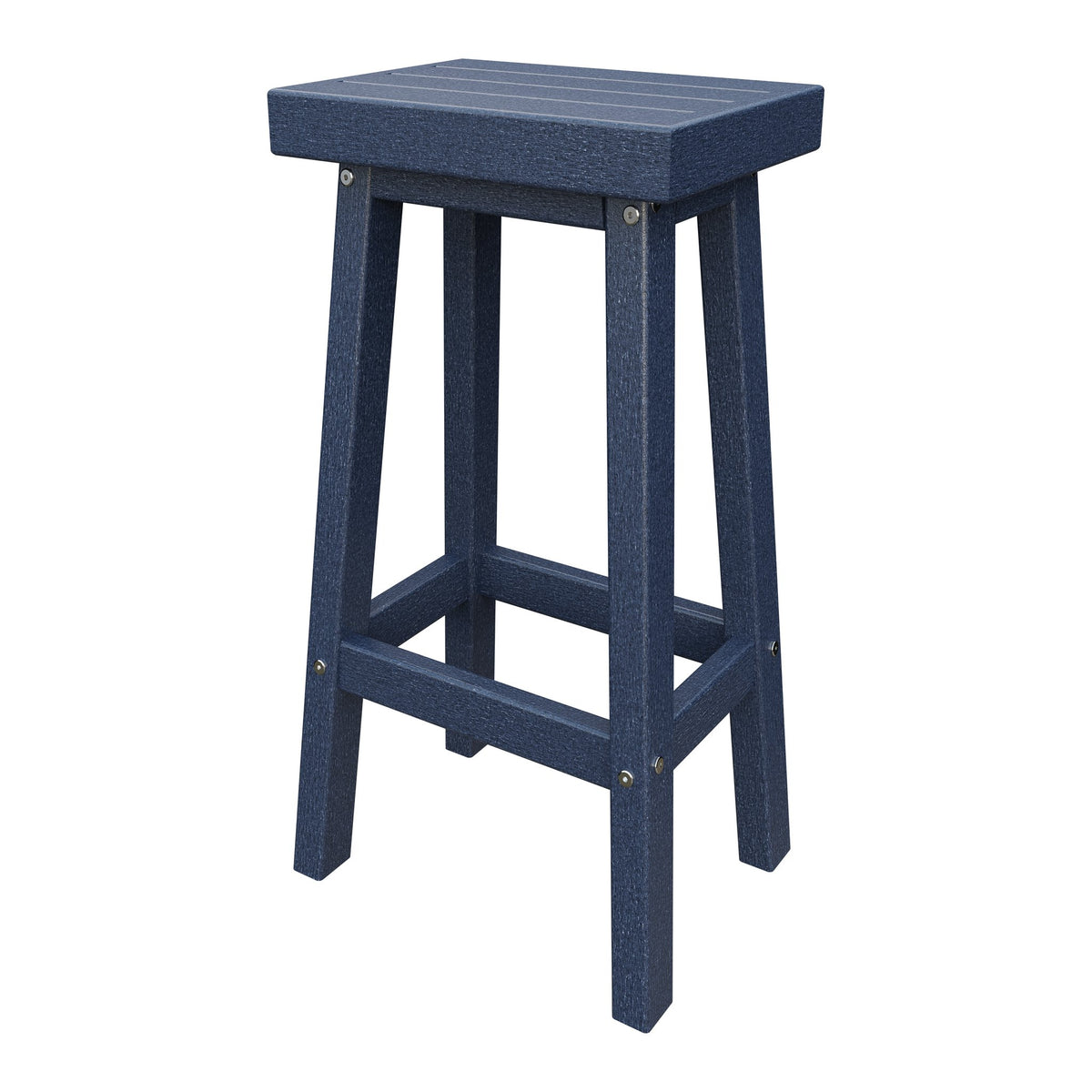 Amish Coastal Modern Patio Barstool in Patriot Blue