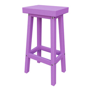 Amish Coastal Modern Patio Barstool in Bright Purple