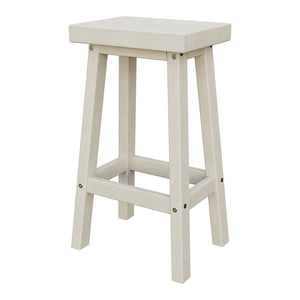 Amish Coastal Modern Patio Barstool in Seashell