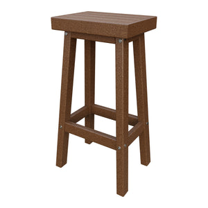 Amish Coastal Modern Patio Barstool in Tudor Brown