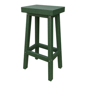 Amish Coastal Modern Patio Barstool in Turf Green