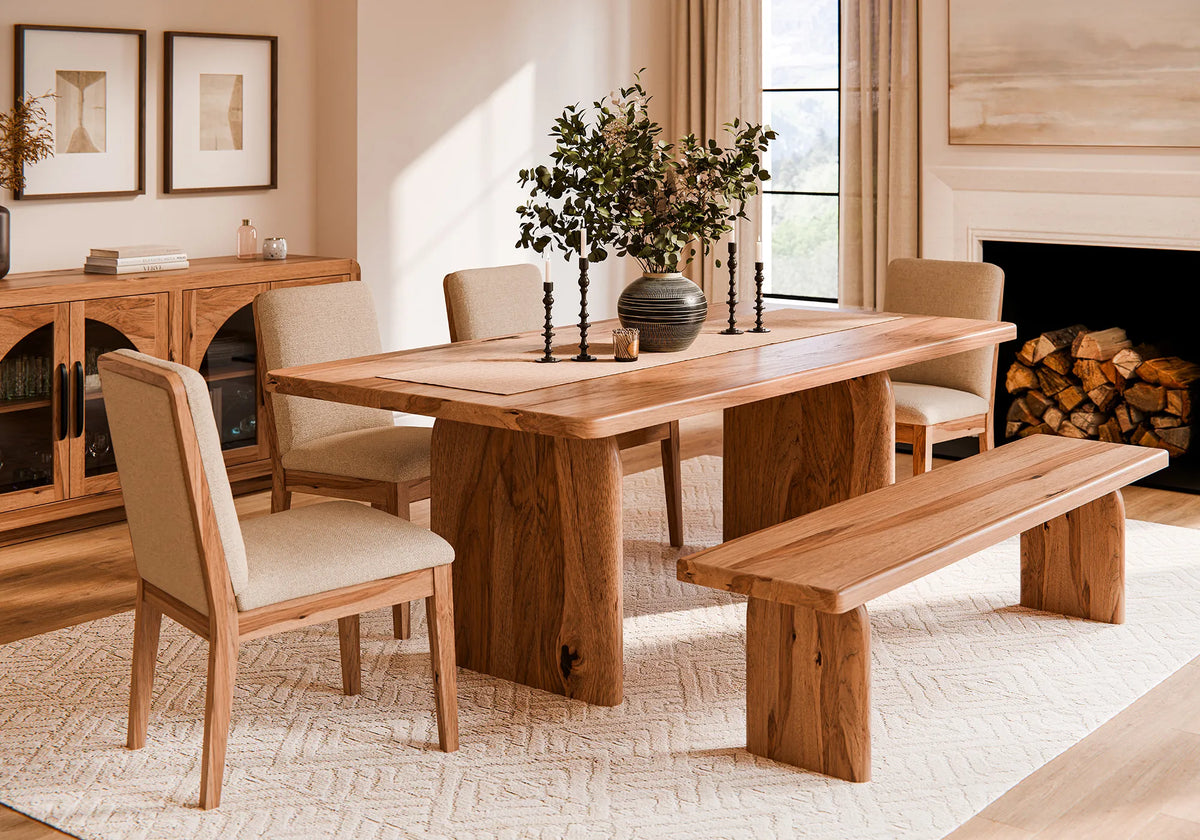 Amish Hillsborough Rustic Barnwood 6pc Dining Set