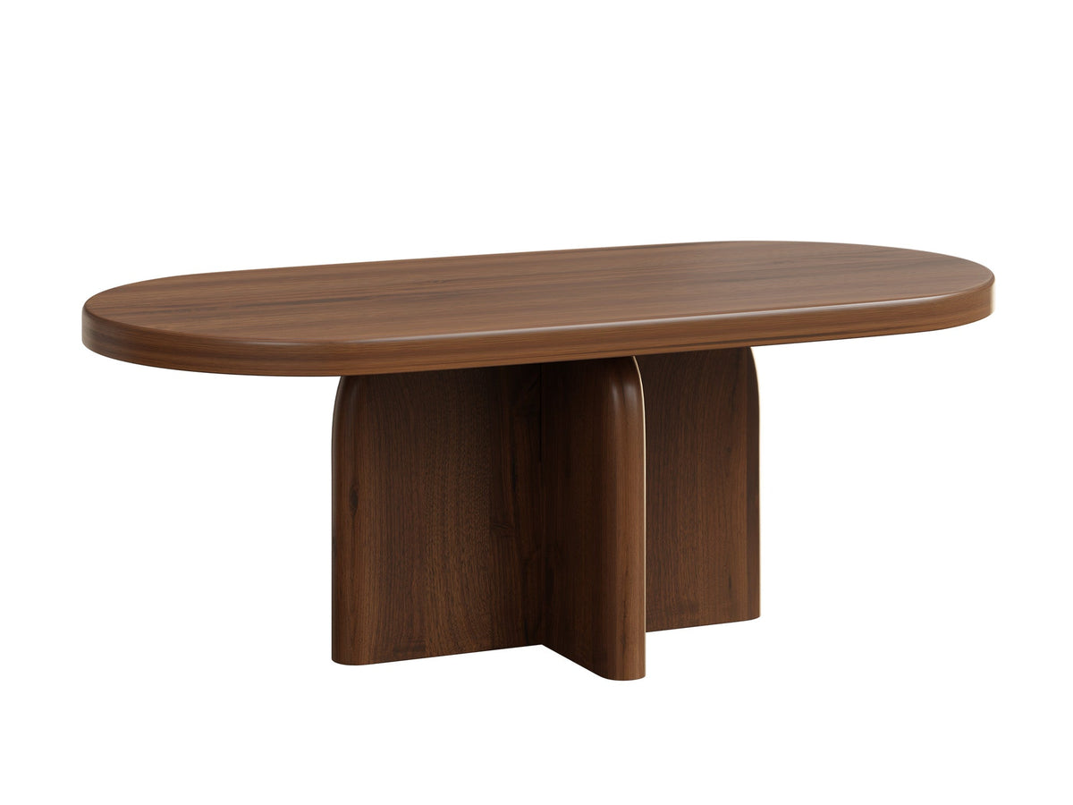 Amish Hillsborough Oval Rustic Barnwood Coffee Table (Pedestal)