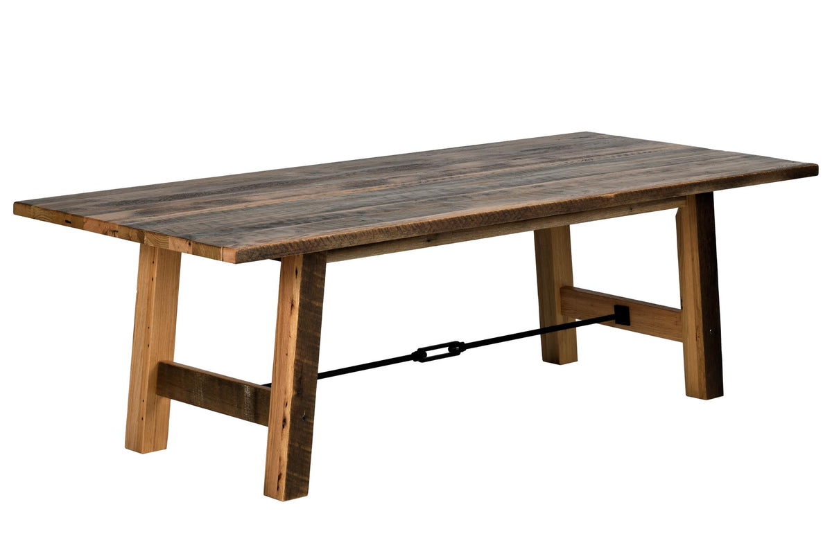 Amish Lakewood Rustic Barnwood Solid Top Table
