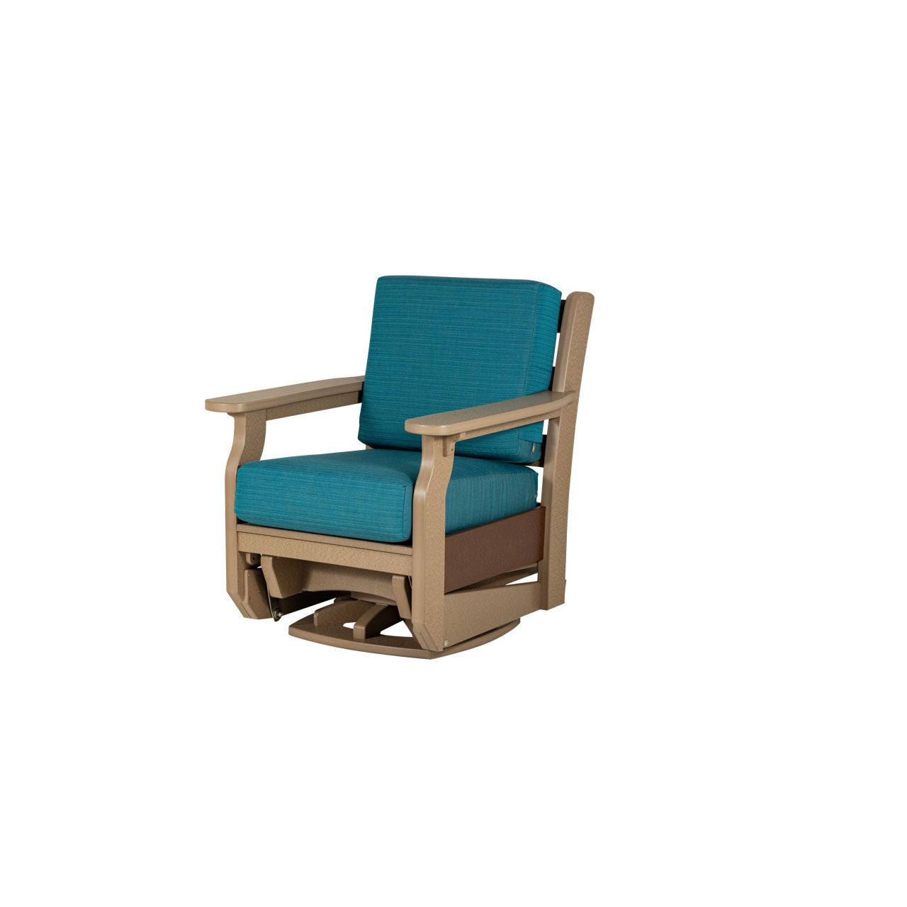 Amish Van Buren Patio Cushion Swivel Glider - snyders.furniture