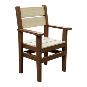 Amish Everyday Value Poly Dining Armchair in Birchwood & Tudor Brown