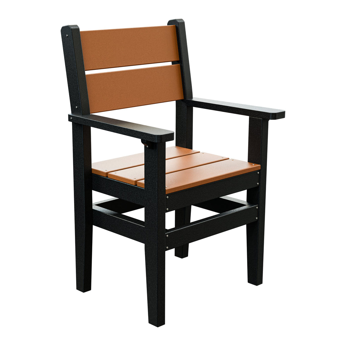 Amish Everyday Value Poly Dining Armchair in Cedar & Black
