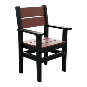 Amish Everyday Value Poly Dining Armchair in Cherrywood & Black