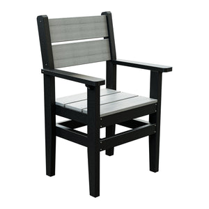 Amish Everyday Value Poly Dining Armchair in Driftwood Gray & Black